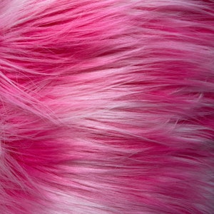 Harriet PINK/LIGHT PINK Zweifarbiger Zottelfell Stoff für Wohnzimmer Dekoration, Kostüme, Kissen, Bettwäsche, werfen, Kunsthandwerk