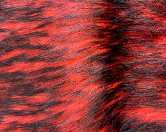 Red and black faux fur sale