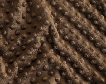 Alison BRUINE reliëf kuiltje stippen Zachte fluweelachtige nertsstof voor dekens, kleding, babyaccessoires, kussens, knuffels, kostuum, ambachten