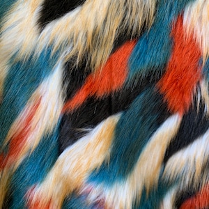 Melodie PATCHES 5 Shaggy Soft Faux Fur Fabric for Home Decor, Costumes, Pillows, Beddings, Throws, Crafts