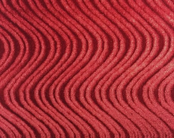 Maya BOURGONDI gegolfde niet-rekbare fluwelen stof op maat gesneden voor bekleding, woondecoratie, kostuums en ambachten