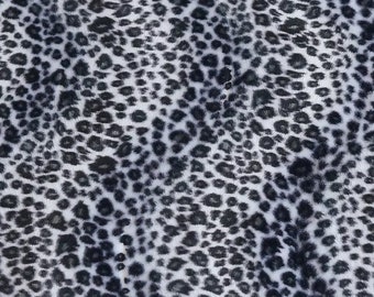 Naomi BLACK GREY Cheetah Print Soft Velboa Faux Fur Fabric for Upholstery, Home Decor, Toys, Costumes, Pillows, Beddings, Throws, Crafts