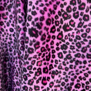 Naomi PINK BLACK Cheetah Print Soft Velboa tela de piel sintética para tapicería, decoración del hogar, juguetes, disfraces, almohadas, ropa de cama, mantas, artesanías