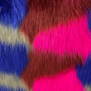 Melodie PATCHES 3 Shaggy Soft Faux Fur Fabric for Home Decor, Costumes, Pillows, Beddings, Throws, Crafts