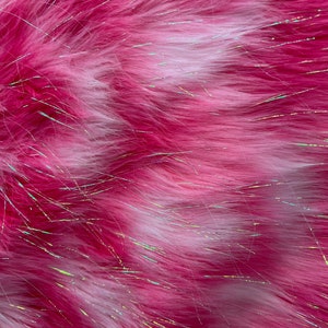 Charlie PATCHES GLITTER 7 Shaggy Soft Faux Fur Fabric for Home Decor, Costumes, Pillows, Beddings, Throws, Crafts