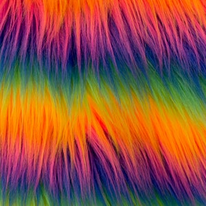Abigail STRIPES 2 Shaggy Soft Faux Fur Fabric for Fursuit, Cosplay Costume, Photo Prop, Trim, Throw Pillow, Crafts