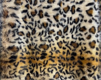 Isabella LEOPARD 3 Shaggy Soft Faux Fur Fabric for Fursuit, Cosplay Costume, Photo Prop, Trim, Throw Pillow, Crafts