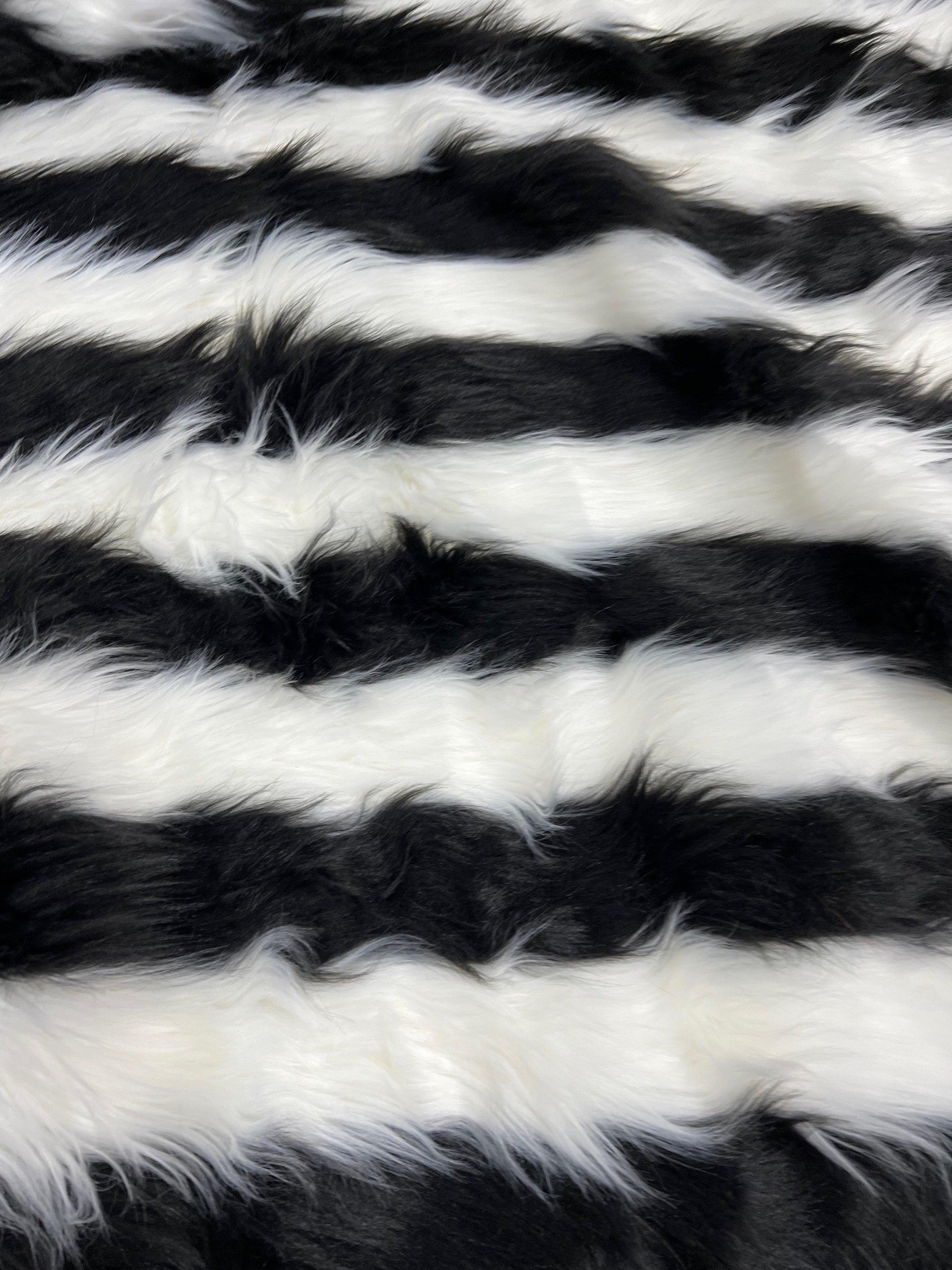 Black and white fur sale