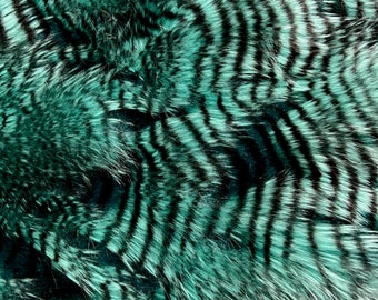 Ellie TEAL GREEN Feather Shaggy Soft Faux Fur Fabric for Fursuit, Cosplay Costume, Photo Prop, Trim, Throw Pillow, Crafts