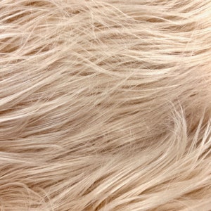 Anika LATTE Soft 3&quot; Long Pile Faux Fur Fabric for Fursuit, Cosplay Costume, Photo Prop, Trim, Throw Pillow, Crafts - 50050