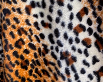 Naomi ANIMAL PRINT 13 Soft Velboa Faux Fur Fabric for Home Decor, Costumes, Light Use Upholstery, Crafts