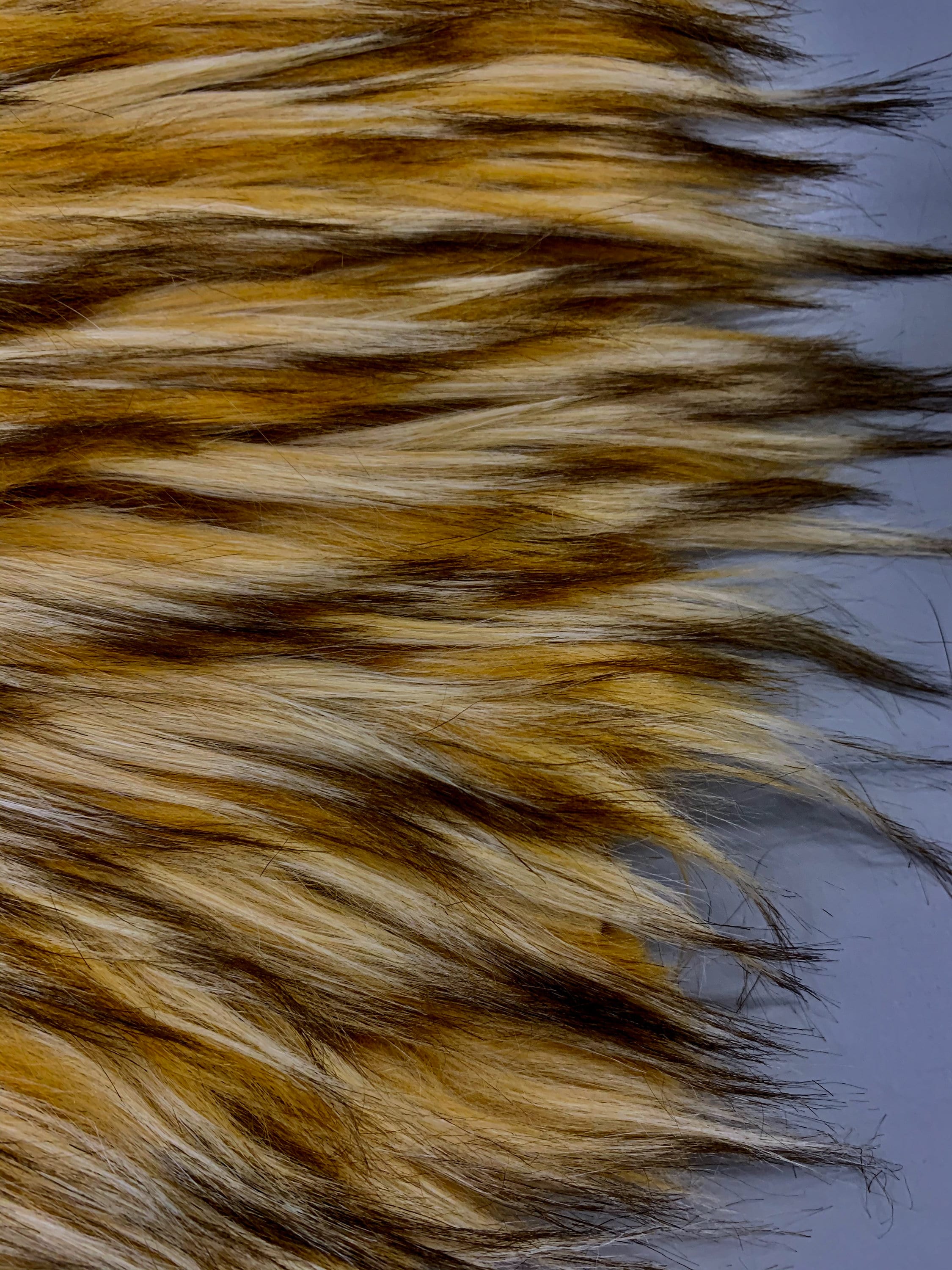 Zara CREAM BEIGE BROWN Long Pile Soft Faux Fur Fabric for Fursuit, Co…