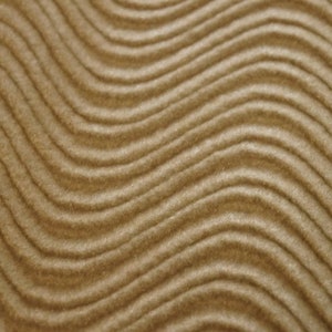 Maya TAUPE Wave Flocking Non-Stretch Velvet Fabric by the Yard for Upholstery, Home Decor, Costumes, Crafts