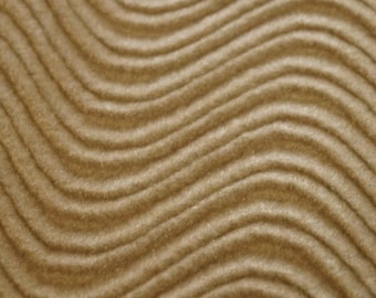 Maya TAUPE Wave Flocking Non-Stretch Velvet Fabric by the Yard for Upholstery, Home Decor, Costumes, Crafts