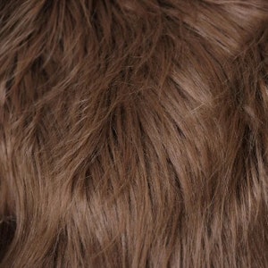 Anika BROWN Soft 3&quot; Long Pile Faux Fur Fabric for Fursuit, Cosplay Costume, Photo Prop, Trim, Throw Pillow, Crafts - 50050