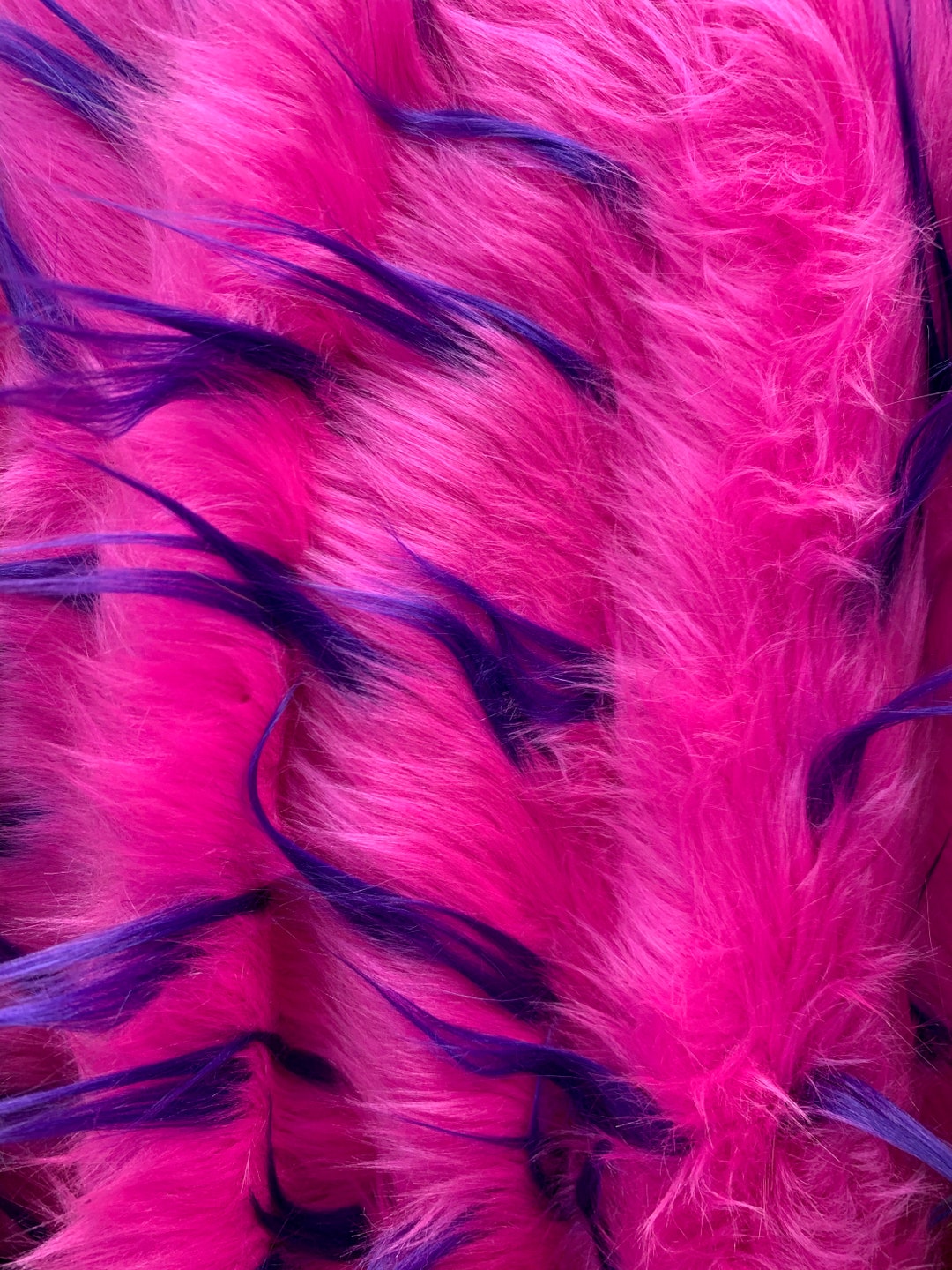 Polly HOT PINK PURPLE Spike Shaggy Soft Faux Fur Fabric for - Etsy