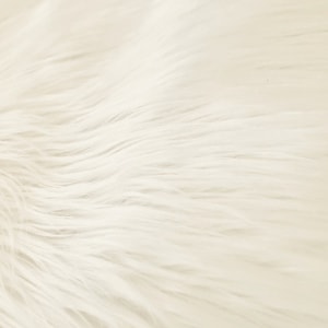 Anika IVORY weicher 10cm Langer Flor Kunstpelz Stoff für Fursuit, Cosplay Kostüm, Photo Prop, Zierde, Dekokissen, Basteln - 50050