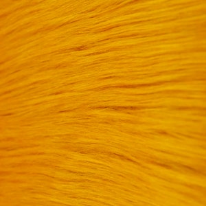 Anika YELLOW GOLD Soft 4&quot; Long Pile Faux Fur Fabric for Fursuit, Cosplay Costume, Photo Prop, Trim, Throw Pillow, Crafts - 50050