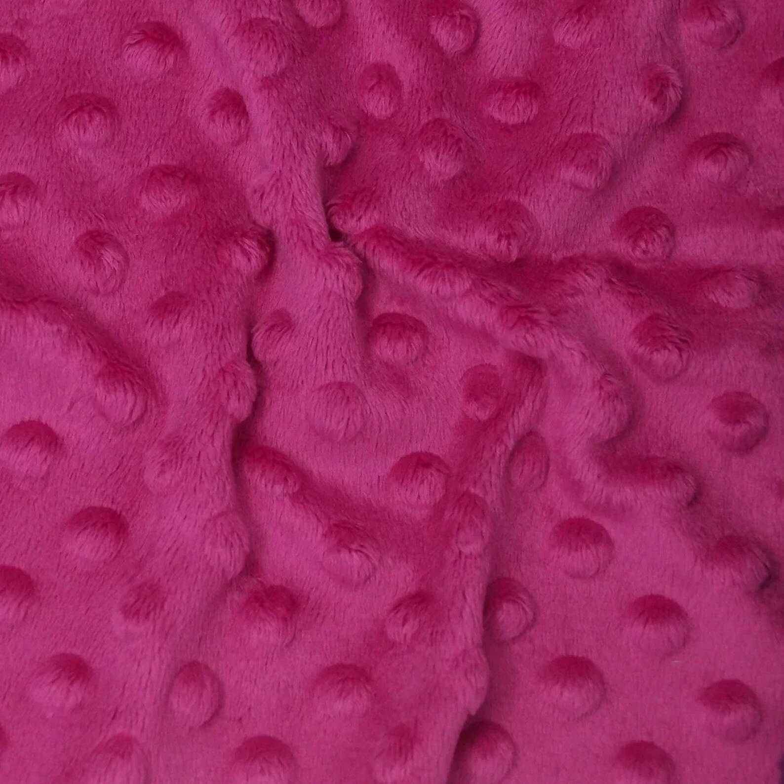 Alison FUCHSIA Embossed Dimple Dots Soft Velvety Minky Fabric for ...