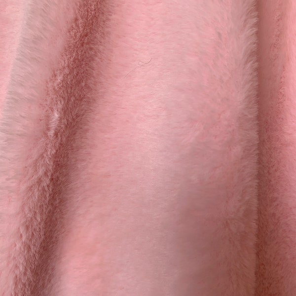 Czarina BABY PINK Ultra Soft Minky Rabbit Short Pile Faux Fur Fabric for Fursuit, Cosplay Costume, Photo Prop, Trim, Throw Pillow, Crafts