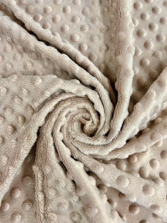Alison OATMEAL Embossed Dimple Dots Soft Velvety Minky Fabric - Etsy