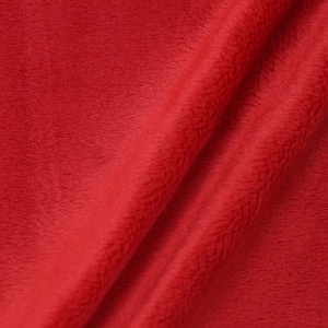 Lara RED Solid Smooth Minky Fabric for Quilting, Blankets, Baby & Pet Accessories, Pillows, Throws, Clothes, Stuffed Toys, Costume, Crafts
