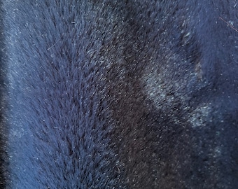 Czarina NAVY BLUE Ultra Soft Minky Rabbit Short Pile Faux Fur Fabric for Fursuit, Cosplay Costume, Photo Prop, Trim, Throw Pillow, Crafts