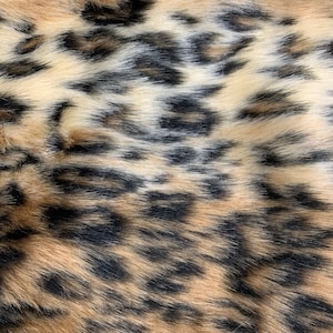 Isabella LEOPARD 2 Shaggy Soft Faux Fur Fabric for Fursuit, Cosplay Costume, Photo Prop, Trim, Throw Pillow, Crafts