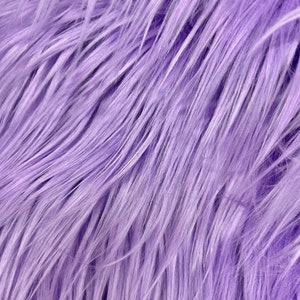 Anika LAVENDER Soft 4&quot; Long Pile Faux Fur Fabric for Fursuit, Cosplay Costume, Photo Prop, Trim, Throw Pillow, Crafts - 50050