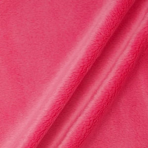 Lara HOT PINK Solid Smooth Minky Fabric for Quilting, Blankets, Baby & Pet Accessories, Throws, Clothes, Stuffed Toys, Costume, Crafts