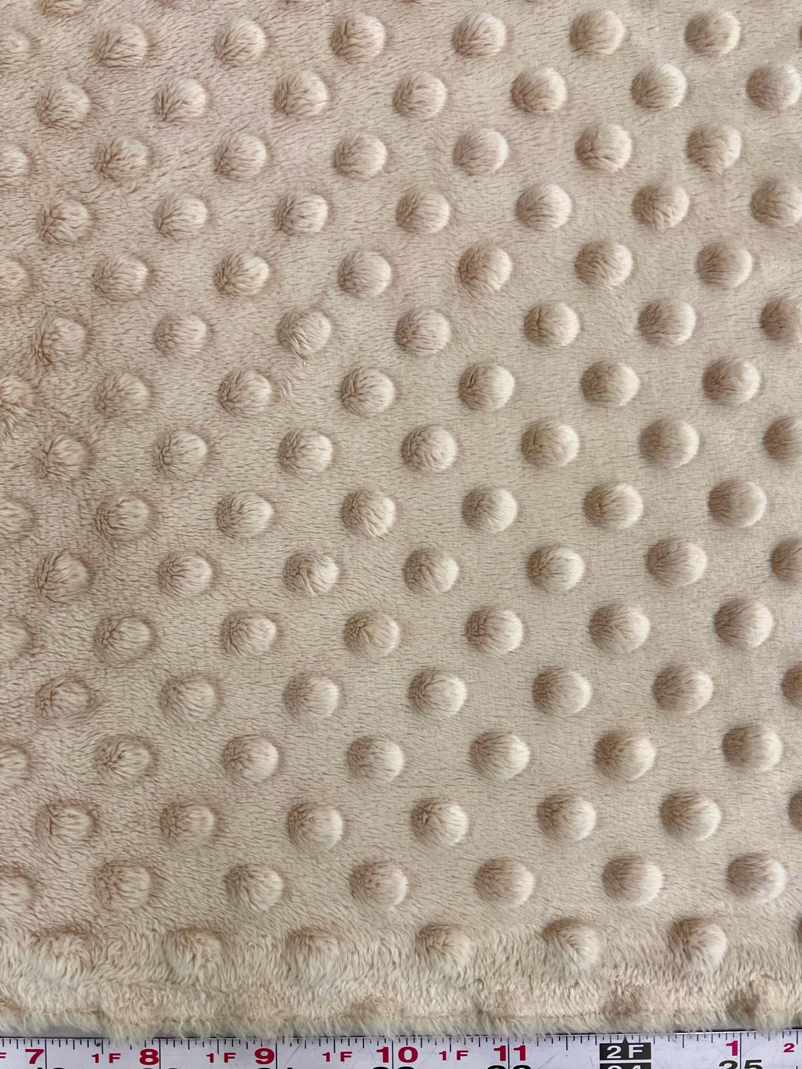 Alison OATMEAL Embossed Dimple Dots Soft Velvety Minky Fabric for ...