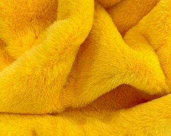 Mischa MANGO Tissu ultra doux en fausse fourrure avec lapin Minky de 0,5 po. pour fursuit, déguisement de cosplay, accessoire photo, coussin, travaux manuels