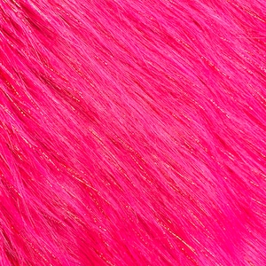 Amy HOT PINK Tinsel Glitter Shaggy Soft Faux Fur Fabric for Fursuit, Cosplay Costume, Photo Prop, Trim, Throw Pillow, Crafts