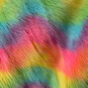 Pearl RAINBOW 1 Shaggy Soft Faux Fur Fabric for Home Decor - Etsy
