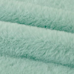 Mischa AQUA MINT Ultra Soft Minky Rabbit Bunny 0.5&quot; Pile Faux Fur Fabric for Fursuit, Cosplay Costume, Photo Prop, Throw Pillow, Crafts
