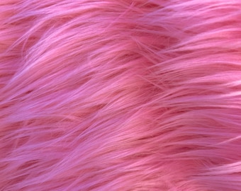Anika PINK zachte 3" lange stapel namaakbontstof voor fursuit, cosplaykostuum, fotorekwisiet, trim, sierkussen, ambachten - 50050