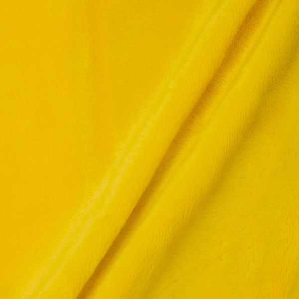 Lara YELLOW Solid Smooth Minky Fabric for Quilting, Blankets, Baby & Pet Accessories, Throws, Clothes, Stuffed Toys, Costume, Crafts