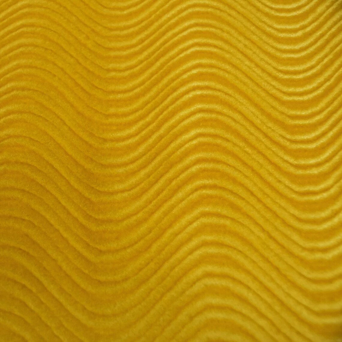 Maya GOLDEN YELLOW Wave Flocking Non-stretch Velvet Fabric by - Etsy