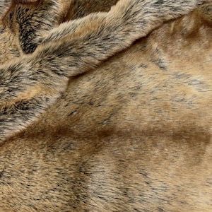 Inna BROWN DARK BROWN 1.5&quot; Pile Shaggy Soft Faux Fur Fabric for Home Decor, Costumes, Pillows, Beddings, Throws, Crafts