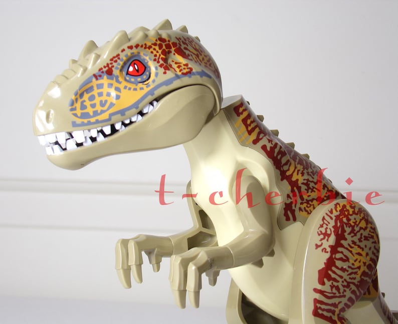 LARGE Hybrid INDOMINUS REX Jurassic World Minifigure Dinosaur Etsy