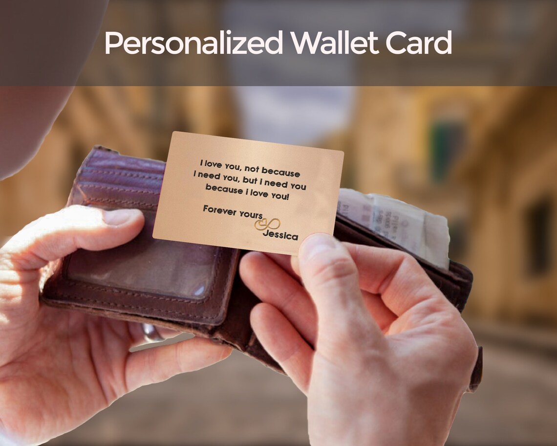 Love Reminder Card Gift For Him Keepsake Card Metal Etsy