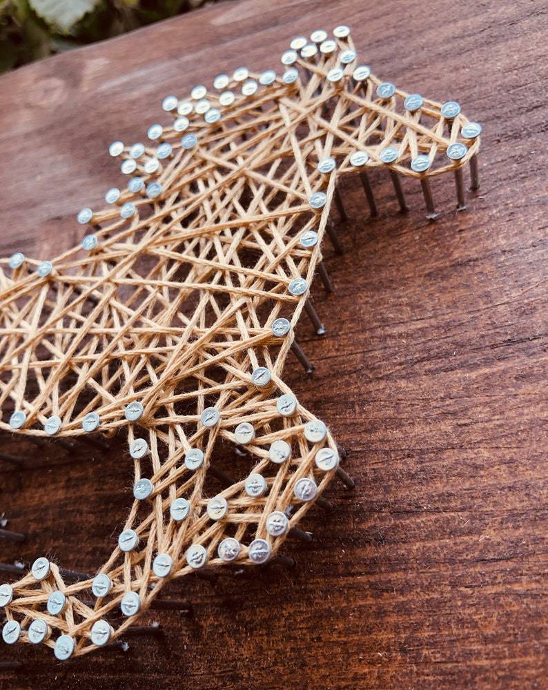 Galloping Horse String Art Handmade Decor Farmhouse Style Etsy