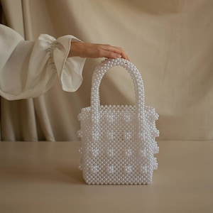 Borsa a forma di gamberetti, borsa tote da donna, borsa tote estetica, borsa da sera color avorio, borsa tote da sposa, confezione regalo per la migliore amica, borsa di lusso, confezione regalo di lusso