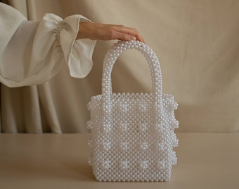 Shrimps bag, Tote bag for woman,Aesthetic tote bag, Ivory evening bag,Wedding tote bag,Best friend gift box,Luxury handbag, Luxury gift box