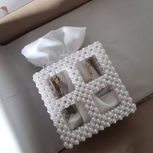 Wedding gift for bride from groom personalized, Ready to ship, Bridal wedding handbag, Luxury evening vintage white tote