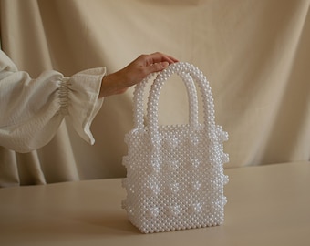 Pochette de mariée, sac de mariée pour sac de mariage, pochette de mariée, sac à main de mariée en perles, sac fourre-tout de luxe pour mariée,