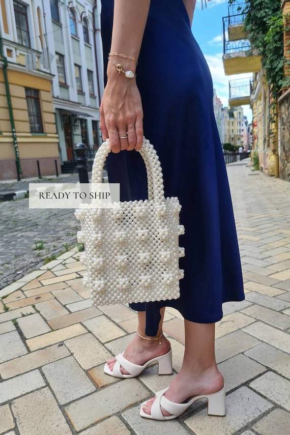 Crystal Lady Dinner Bag Handbag Ins Niche Artificial Crystal Weaving Heavy  Industry Pearl Handbag Name Bag - Shoulder Bags - AliExpress