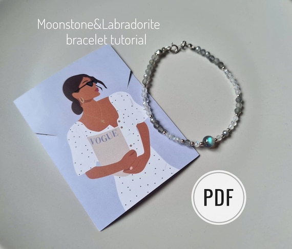 Bracelet Making Kit, Adult Craft Kit, Crystal Kit, Labradorite Moonstone  Bracelet, Digital File Ukraine, Ukraine Shops, December Birthstone 