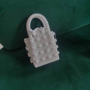 Bride shrimps Antonia purse Fiance gift for her Rehearsal dinner Personalized wedding custom beaded clutch Clear purse
