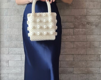 Shrimps bag, Tote bag for woman,Aesthetic tote bag, Ivory evening bag,Wedding tote bag,Best friend gift box,Luxury handbag, Luxury gift box